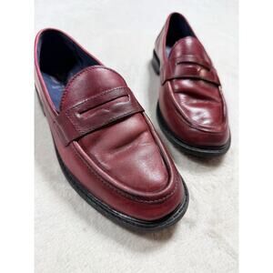 Cole Haan Pinch Maine Classic Penny Loafers Burgundy Leather Lobster Sole 7.5 B